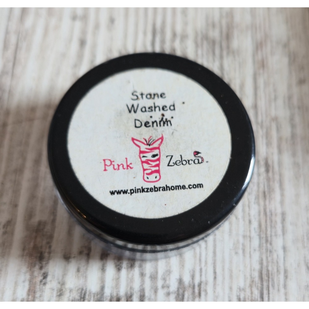 Pink Zebra Sprinkles Stone Washed Denim Wax Melts Sample Jar 1-1/8 oz